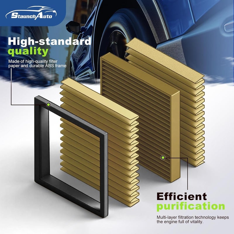 StaunchAuto Engine & Cabin Air Filter Set for Subaru Forester 2.5L 2026 2025 2024 2023 2022 2021 2020 2019 Air filter for Car Replacement 72880-FL000 16546AA16A Automotive Accessories-2 Pack - Image 3